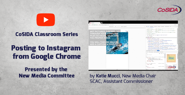 CoSIDA Classroom Series: Posting to Instagram from Google Chrome